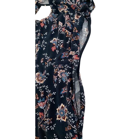 Abercrombie & Fitch Floral dressy Jumpsuit sz large blue - Picture 3 of 4